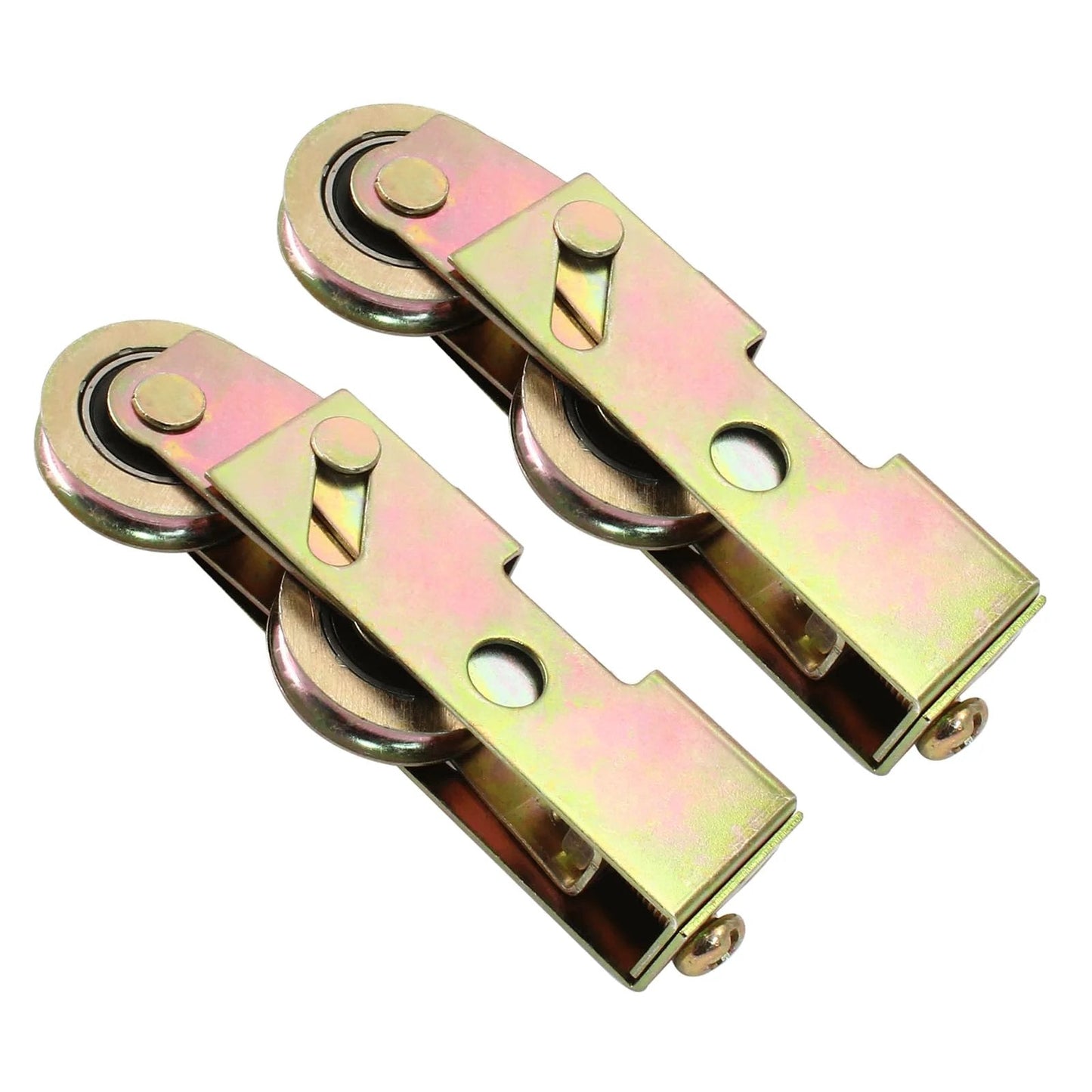 4 Pack Sliding Patio Door Tandem Roller Assembly Replacement For Sliding Glass Doors And Screen Doors With 1-1/4 Inch Steel Ball Bearing Wheels And Heavy Duty Dual Iron Bearings For Smooth Quiet Operation