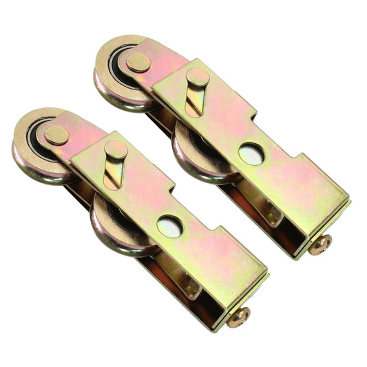 4 Pack Sliding Patio Door Tandem Roller Assembly Replacement For Sliding Glass Doors And Screen Doors With 1-1/4 Inch Steel Ball Bearing Wheels And Heavy Duty Dual Iron Bearings For Smooth Quiet Operation