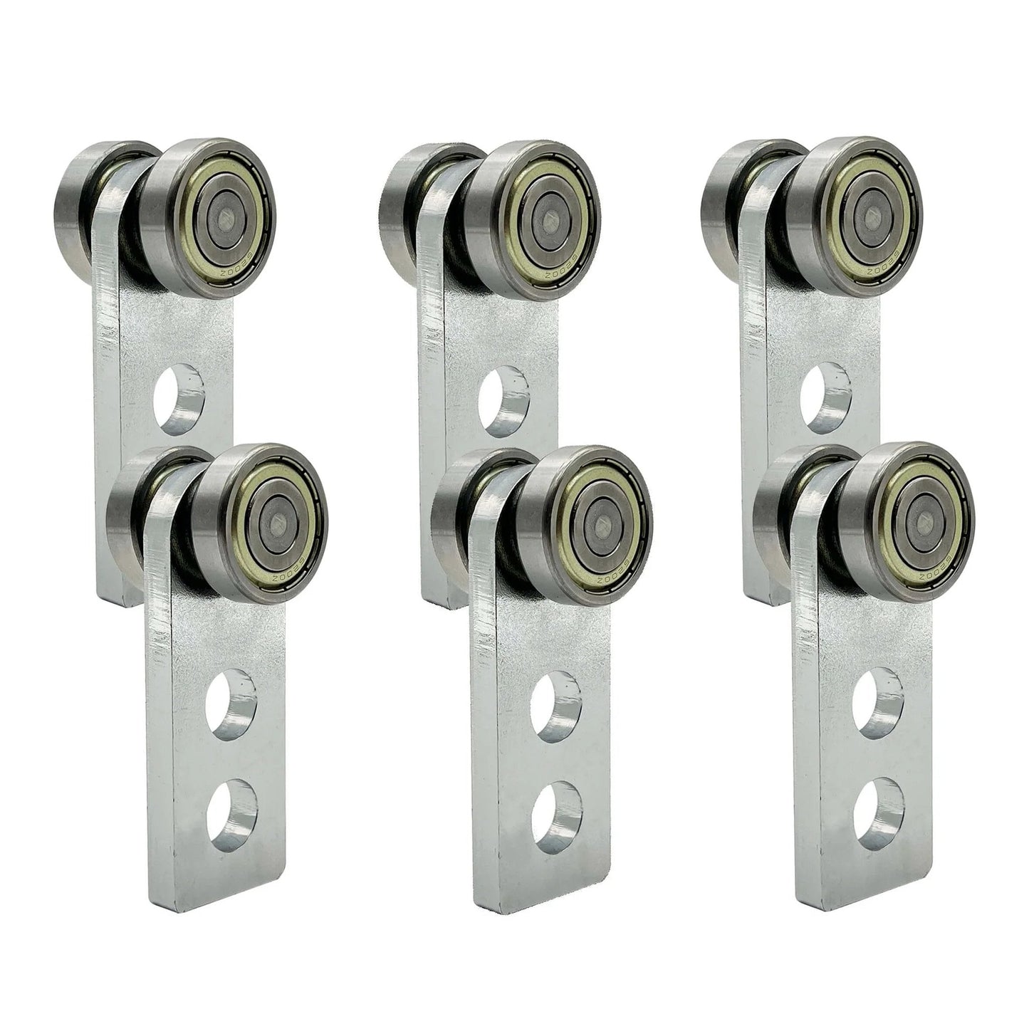 2 Wheel Trolley Assembly Rollers 6PCS Double Bearing Steel Trolley Assemblies for 1-5/8 Inch Strut Channel