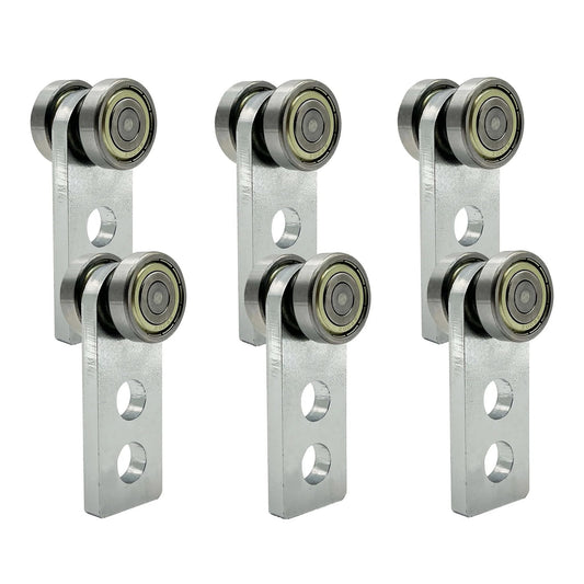 2 Wheel Trolley Assembly Rollers 6PCS Double Bearing Steel Trolley Assemblies for 1-5/8 Inch Strut Channel