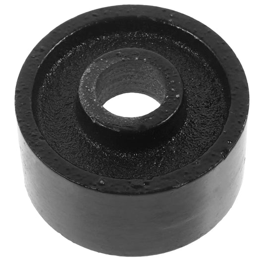Universal Steel Front Wheel Replacement For Hydraulic Floor Jacks 2.5 Ton To 3.5 Ton, black steel caster wheel close-up