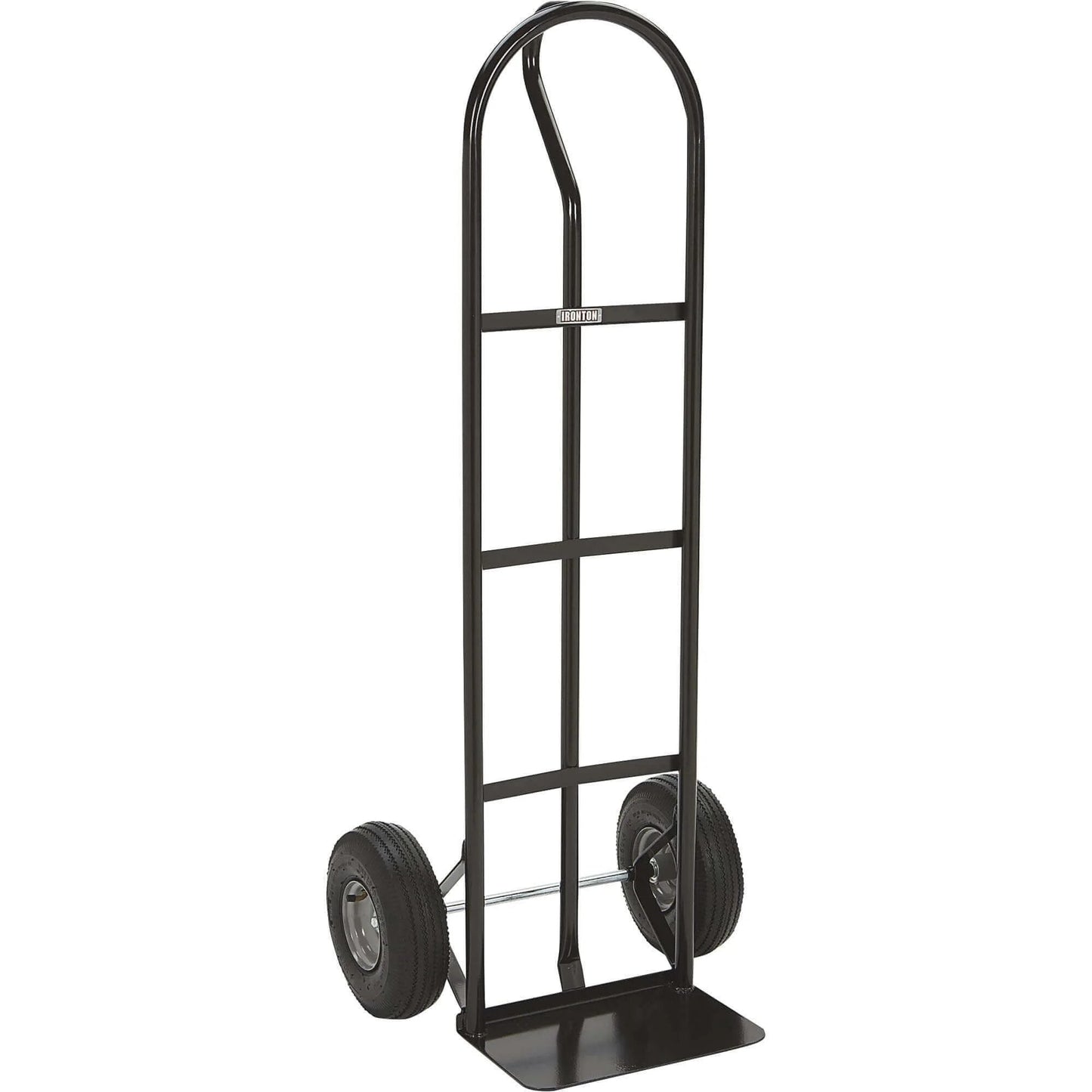 Steel Pneumatic Hand Truck Dolly - 600-Lb. Capacity, 10in. Tires, Powder-Coat Finish, standing upright