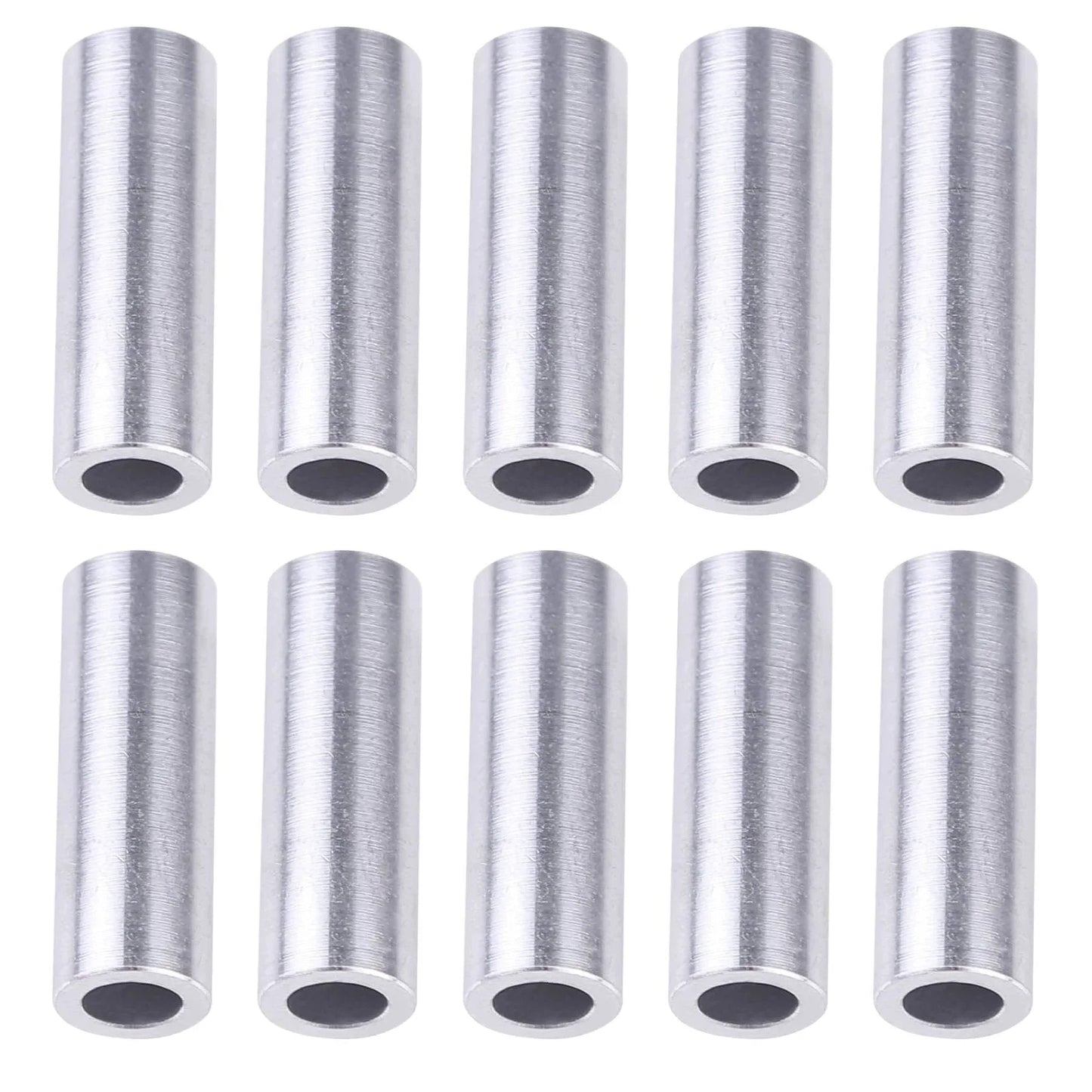 10 Pack Steel Spacers 3/8 Inch Inner Diameter 1/2 Inch Outer Diameter 1-1/2 Inch Length Round Bushing Screw Standoff Spacer