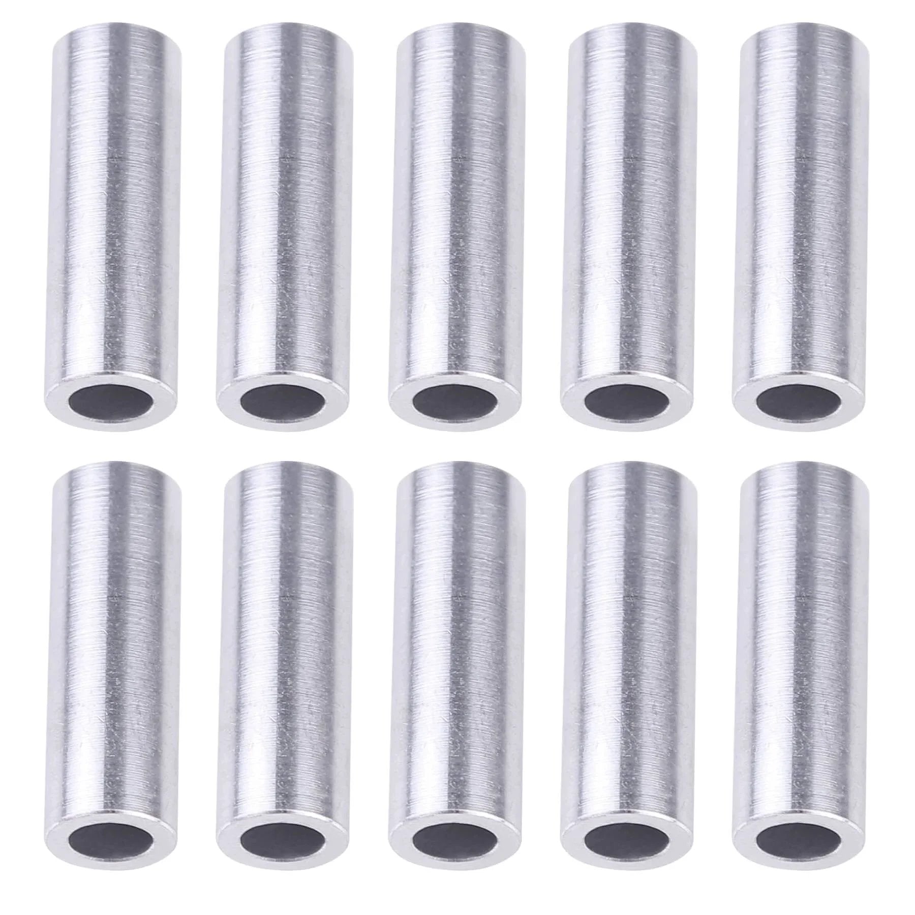 10 Pack Steel Spacers 3/8 Inch Inner Diameter 1/2 Inch Outer Diameter 1-1/2 Inch Length Round Bushing Screw Standoff Spacer