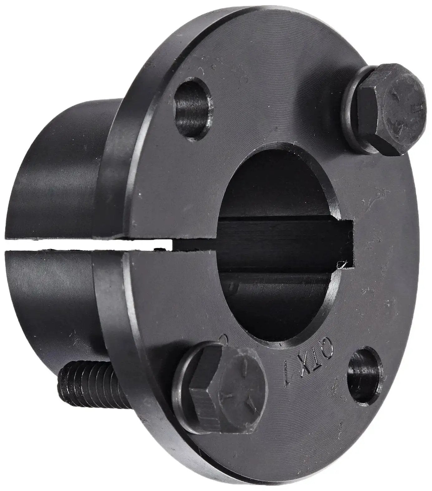 Sure-Grip Steel Bushing With 1 Inch Bore And 1.625 Inch OD, 6.75 Inch Length, For Quick-Disconnect Mounting Of Pulleys, Sheaves, Or Sprockets On A Drive Shaft, 1750 In-Lbs Torque, Split-Flange With Tapered Clamping And Keyed Shaft Alignment