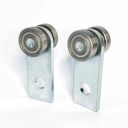 2 Sets 2 Wheel Trolley Assembly Rollers with Dual Bearings Welded Steel Construction for 1-5/8 Inch Strut Channels