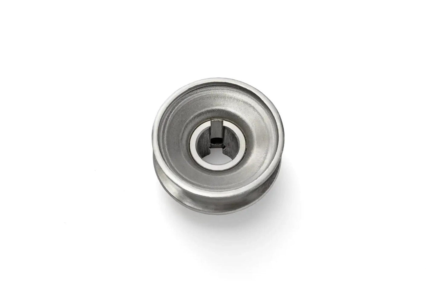 Top view of General Purpose Rugged V Groove Drive Pulley for Power Transmission Two Inch Outer Diameter Inner Diameter Five Eighths Inch