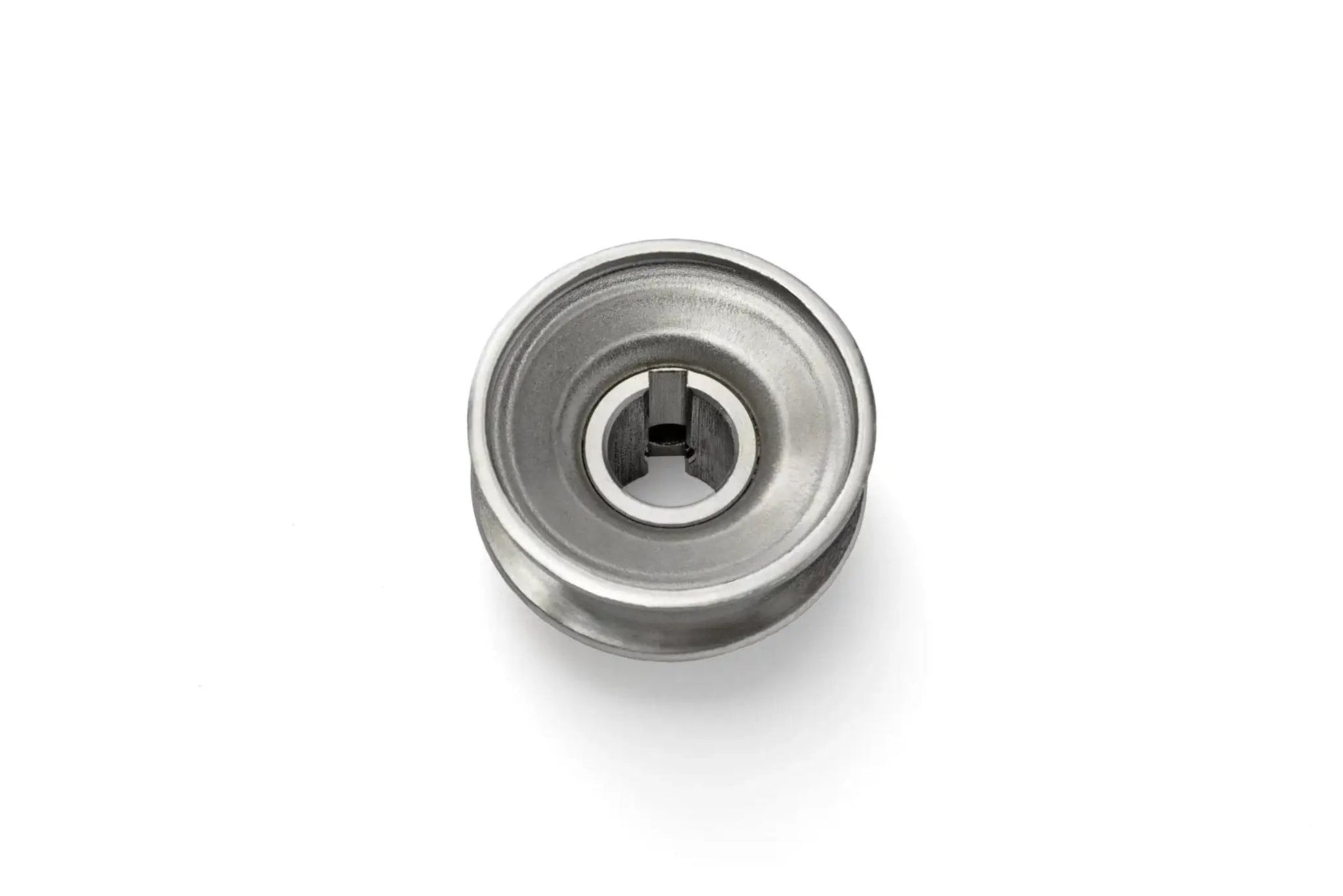 Top view of General Purpose Rugged V Groove Drive Pulley for Power Transmission Two Inch Outer Diameter Inner Diameter Five Eighths Inch