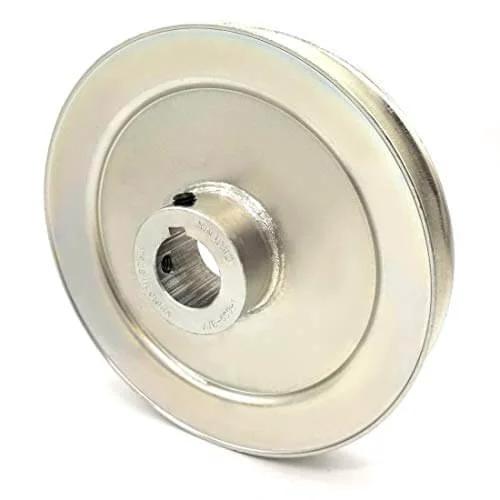 ✝️ V-Groove Drive Pulley, 6'' Diameter, 1" Bore, Steel heavy duty stainless pulley wheel for lifting and rigging systems