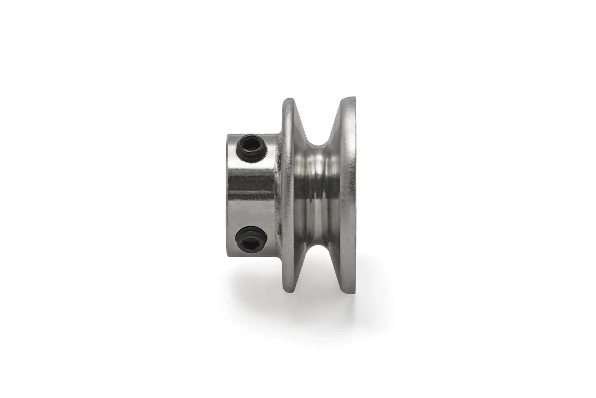 Side view of General Purpose Rugged V Groove Drive Pulley For Power Transmission Two Inch Outer Diameter Inner Diameter Five Eighths Inch