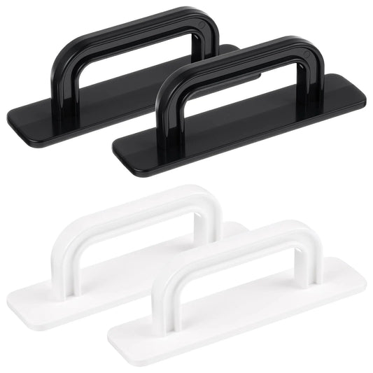 4 Pack Stick On Cabinet Handles Self Adhesive No Drill Door Pulls For Kitchen Cabinets Drawers Windows And Closets Durable Strong Bonding Adhesive Hardware For Easy Installation And Reliable Gripping