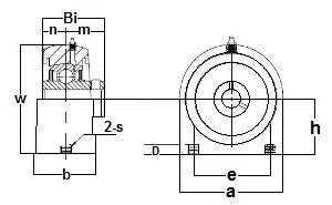 SUCPAS203-11-PBT Stainless Steel Tapped Base 11/16 Mounted Bearing