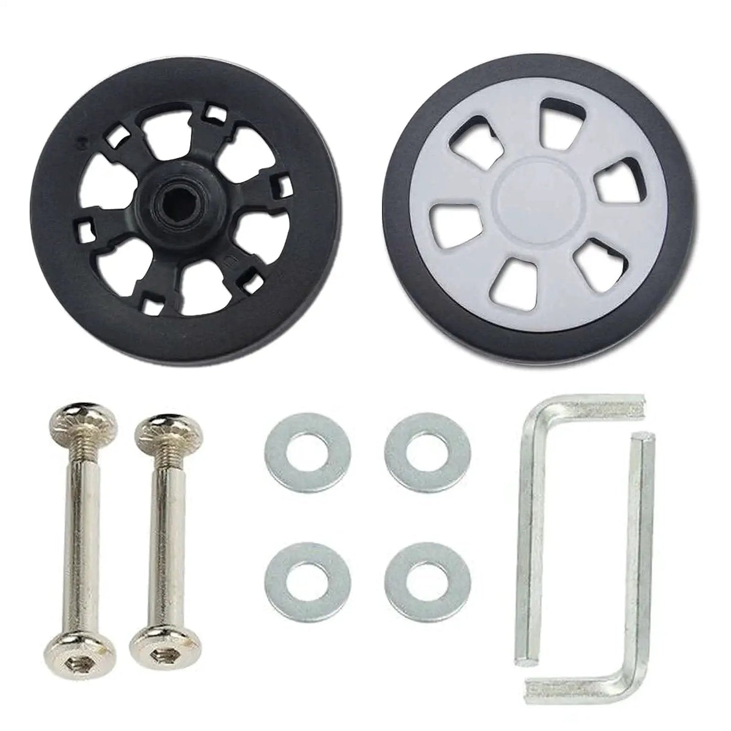 Suitcase Wheels Replacement 360 Spinner Kit 60mm Diameter by 12mm Width Luggage Travel Wheel with axles and hardware