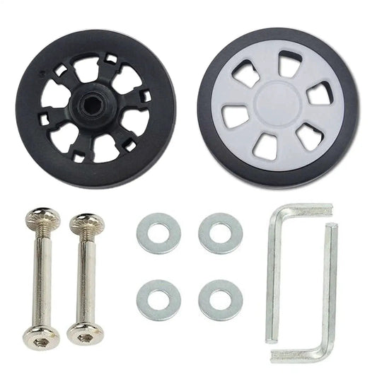Suitcase Wheels Replacement 360 Spinner Kit 60mm Diameter by 12mm Width Luggage Travel Wheel with axles and hardware