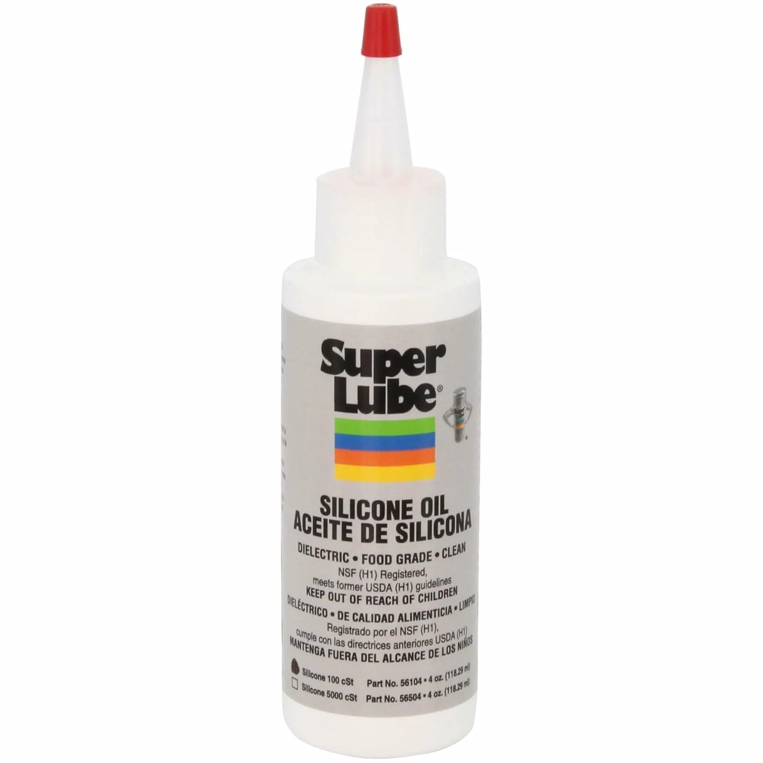 Super Lube Silicone Oil High & Low Temp CST (Clear, 4oz Bottle) | NSF Certified Food Grade & Clean | High and Low Temp Stable bottle