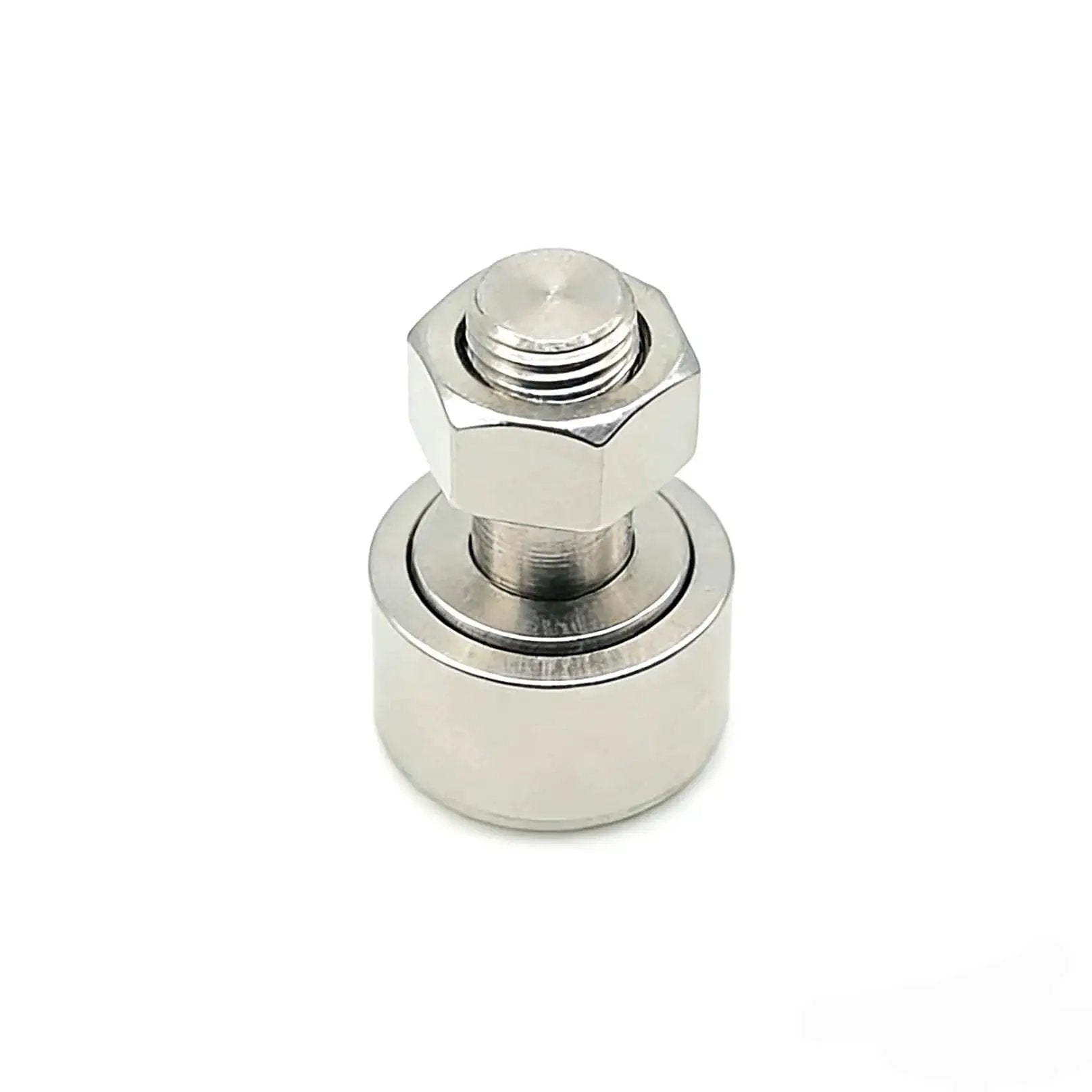 Front view of Cam Follower Needle Roller Bearing in SUS304 Stainless Steel, KR13 CF5 Miniature Track Roller, M5X13X23mm, ideal for CNC and robotics.