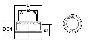 SW4GUU-AJ NB 1/4" Seals Ball Bushings Linear Motion Adjustable