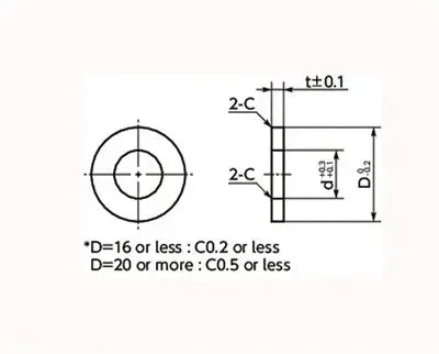 SWA-6-20-5-AW NBK Adjust Metal Washer - Steel NBK Adjust Metal Washer - Steel - Ferrosoferric Oxide Film 10-Pack Washer Made in Japan