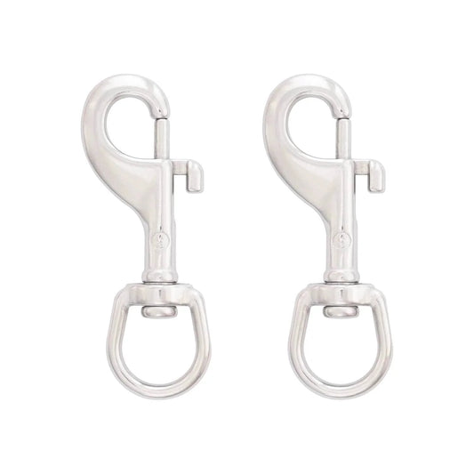 2.75 Inch Swivel Eye Snap Hook Set Of 2 Marine Grade 316 Stainless Steel Scuba Bolt Snap Single Ended Flag Clips Swivel Snaps For Scuba Diving Flag Pole Rope Dog Leash Camera Strap