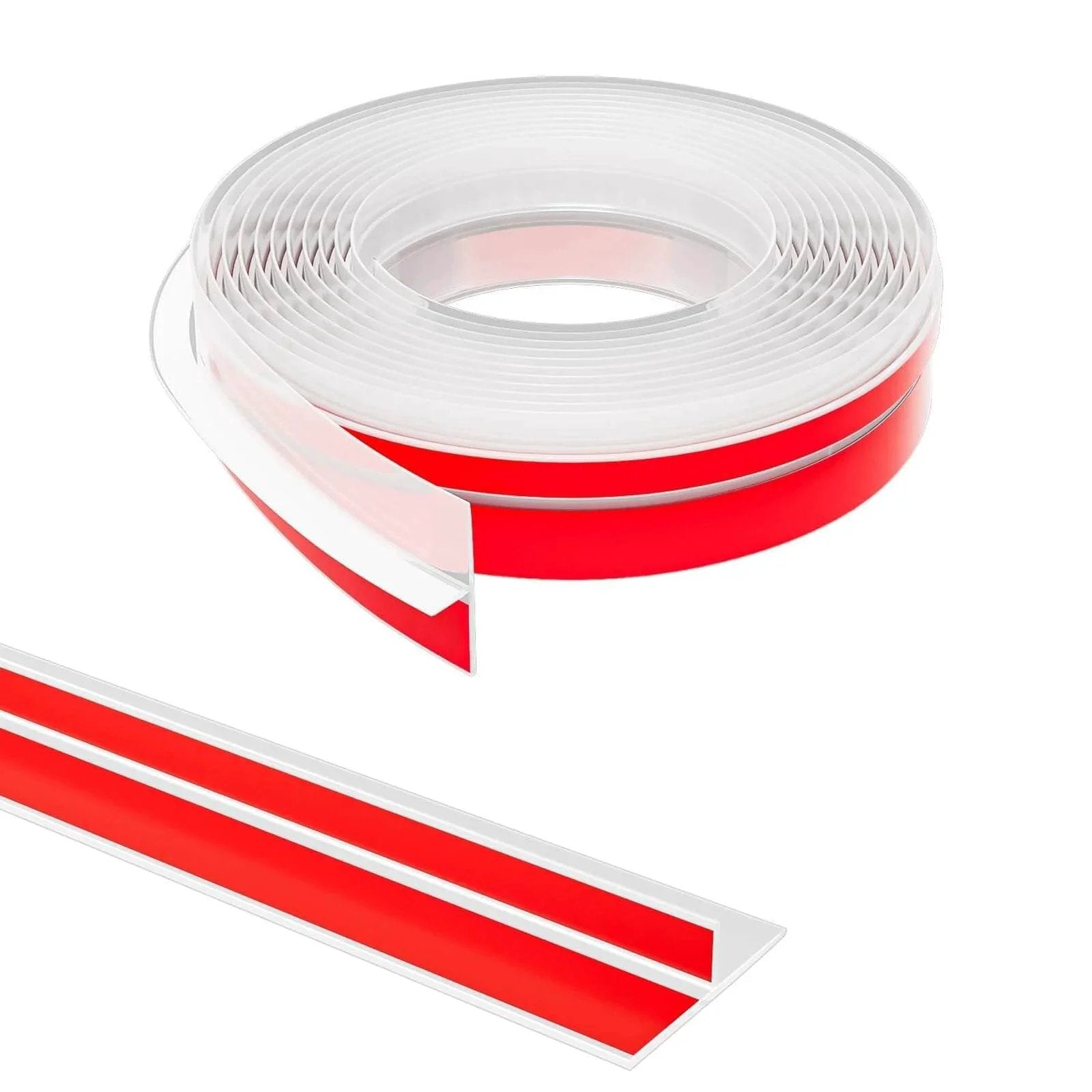 Clear T-Shaped Door Draft Stopper, 1.97 in x 20 Ft Silicone Seal Strip for Windows Gaps, Weather Stripping Seal Strip Shower Sweep.