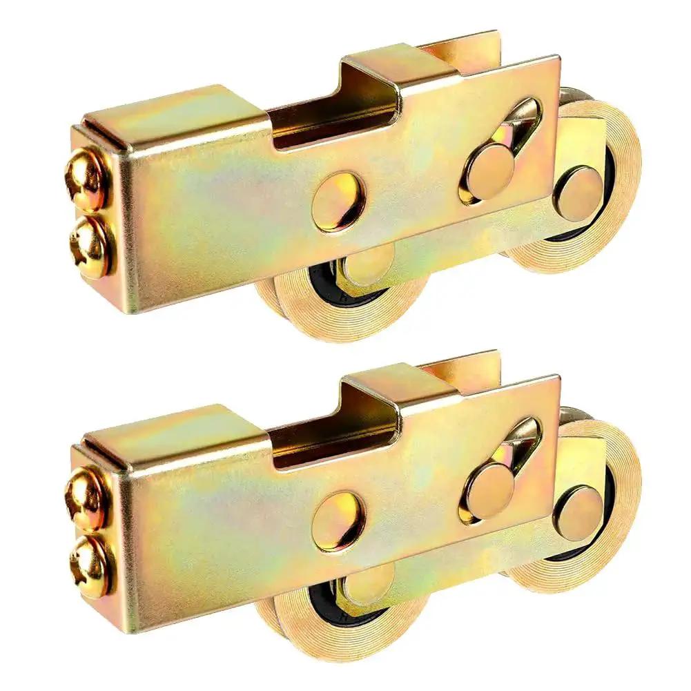 Patio Door Tandem Roller Replacement Kit For Sliding Doors And Screens Includes Two One And One Quarter Inch Steel Ball Wheel Bearings With Five Sixteenth Inch Thickness Durable Replacement For Damaged Rollers On Sliding Patio And Screen Doors 2 Pack