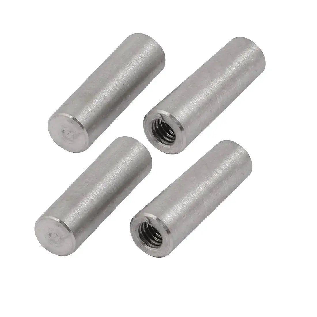 Four Pack 6mm Diameter 20mm Length Taper Pins in 304 Stainless Steel GB118 with M4 Internal Thread for quick solid fits