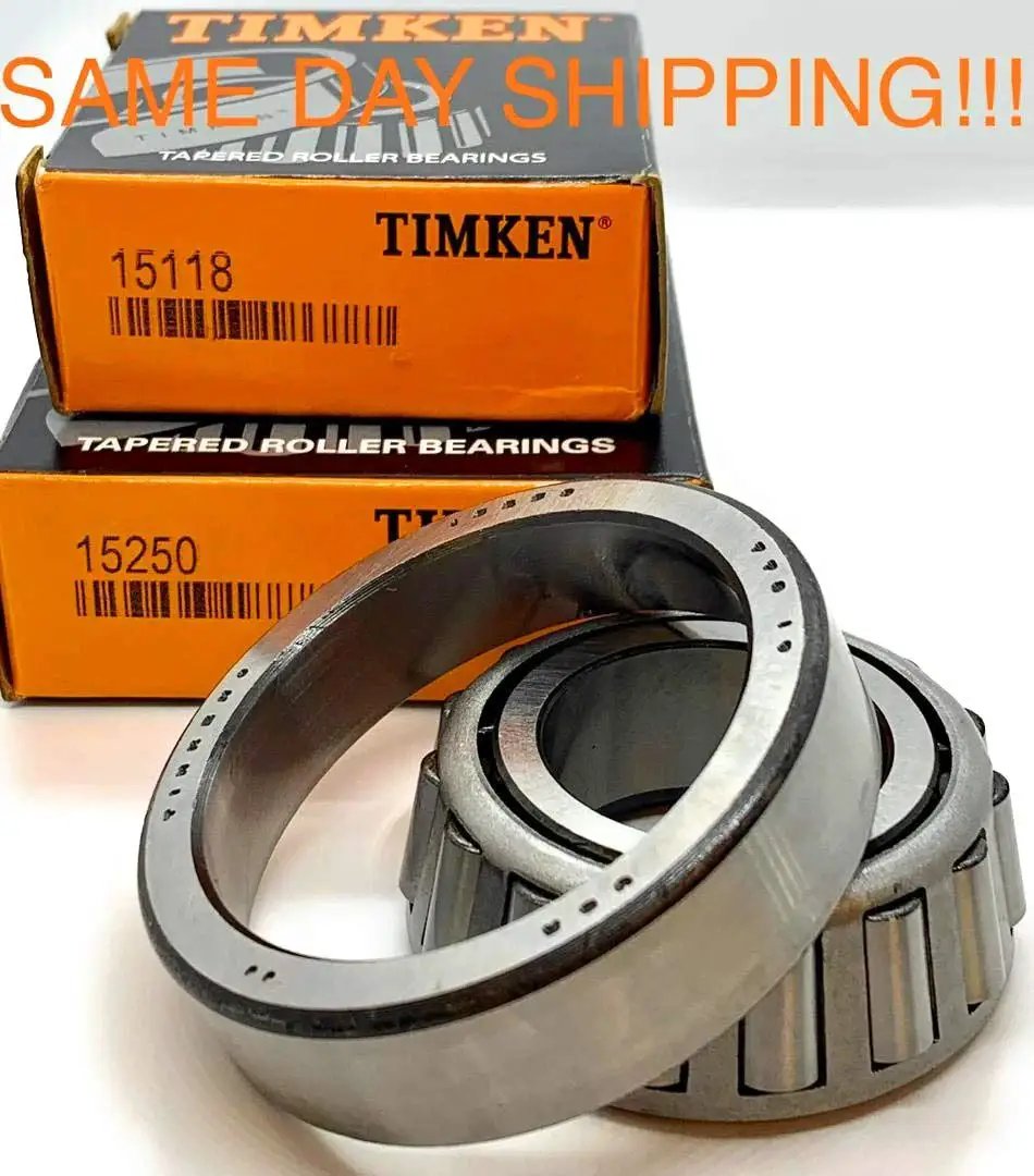 Premium Tapered Bearing And Race 15118 15250 Single Row Inner Ring Cone Only With Roller Set For Heavy Duty Automotive Use Must Have ABEC 1 Precision Tolerance Sheet Steel Cage Wide Temperature Range Minus Forty To One Twenty Celsius Timken Made In USA