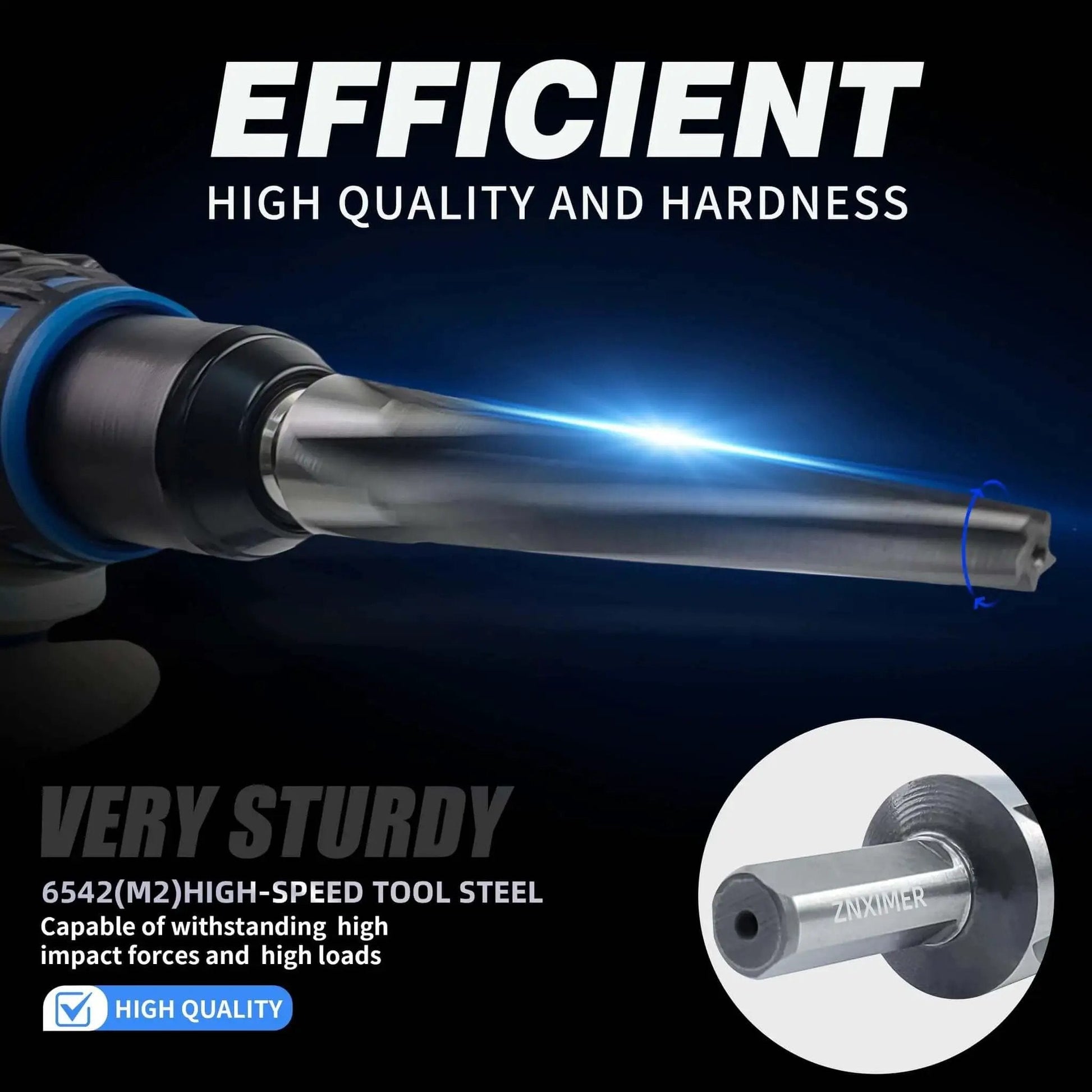 7 Degree Tapered Ball Joint Reamer Tool For One And A Half Inch Pipe Universal Reamer Drill Bit Made Of 6542 High Speed Tool Steel Pro Grade Heavy Duty Reamer For Bridge Construction Steel Erection Fabrication And Automotive Projects showcasing its high-speed tool steel material and efficiency.