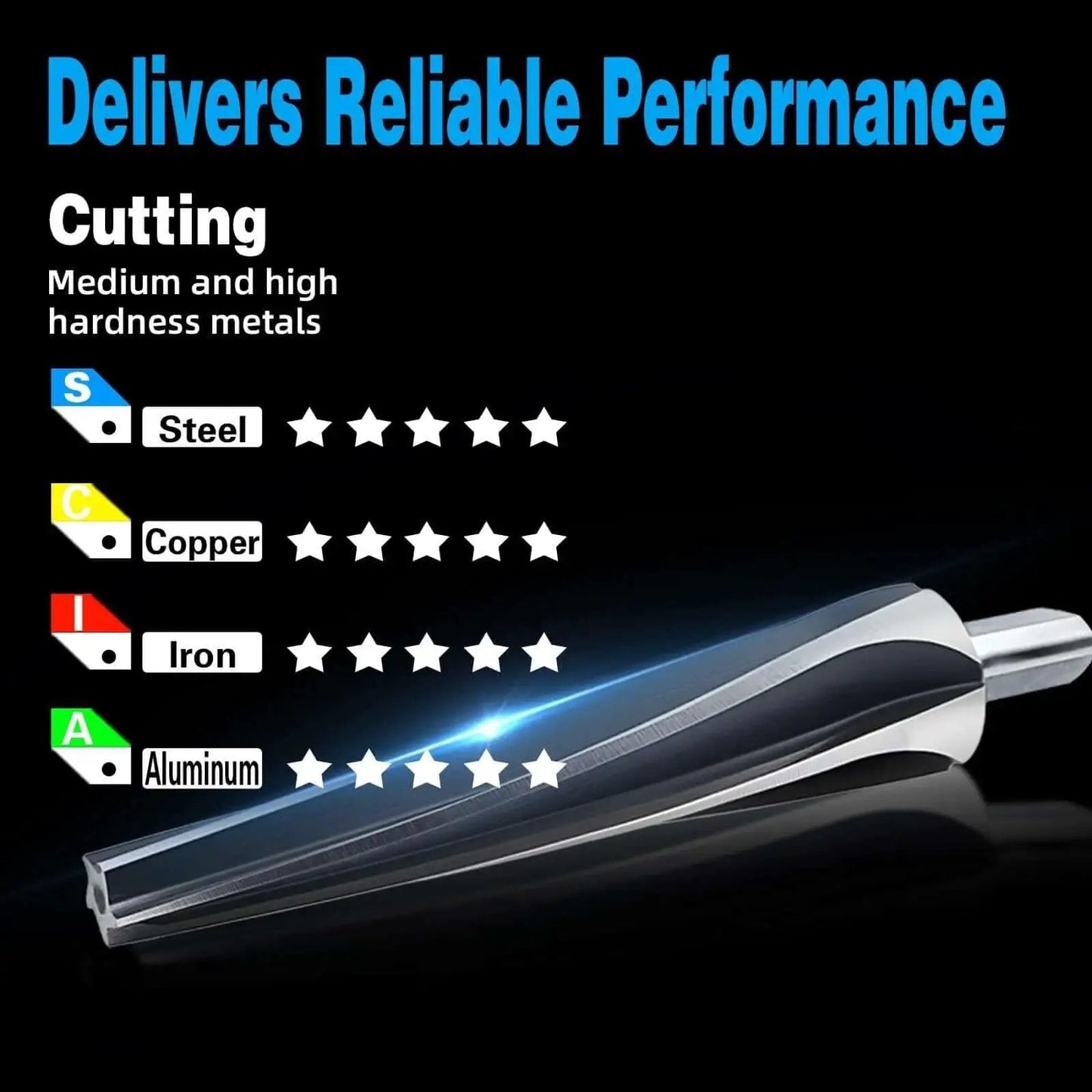 7 Degree Ball Joint Tapered Reamer With One And One Half Inch Per Foot Taper M2 6542 High Speed Steel drill bit for metal cutting