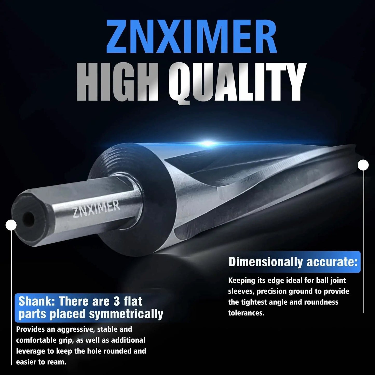 7 Degree Tapered Ball Joint Reamer Tool For One And A Half Inch Pipe Universal Reamer Drill Bit Made Of 6542 High Speed Tool Steel