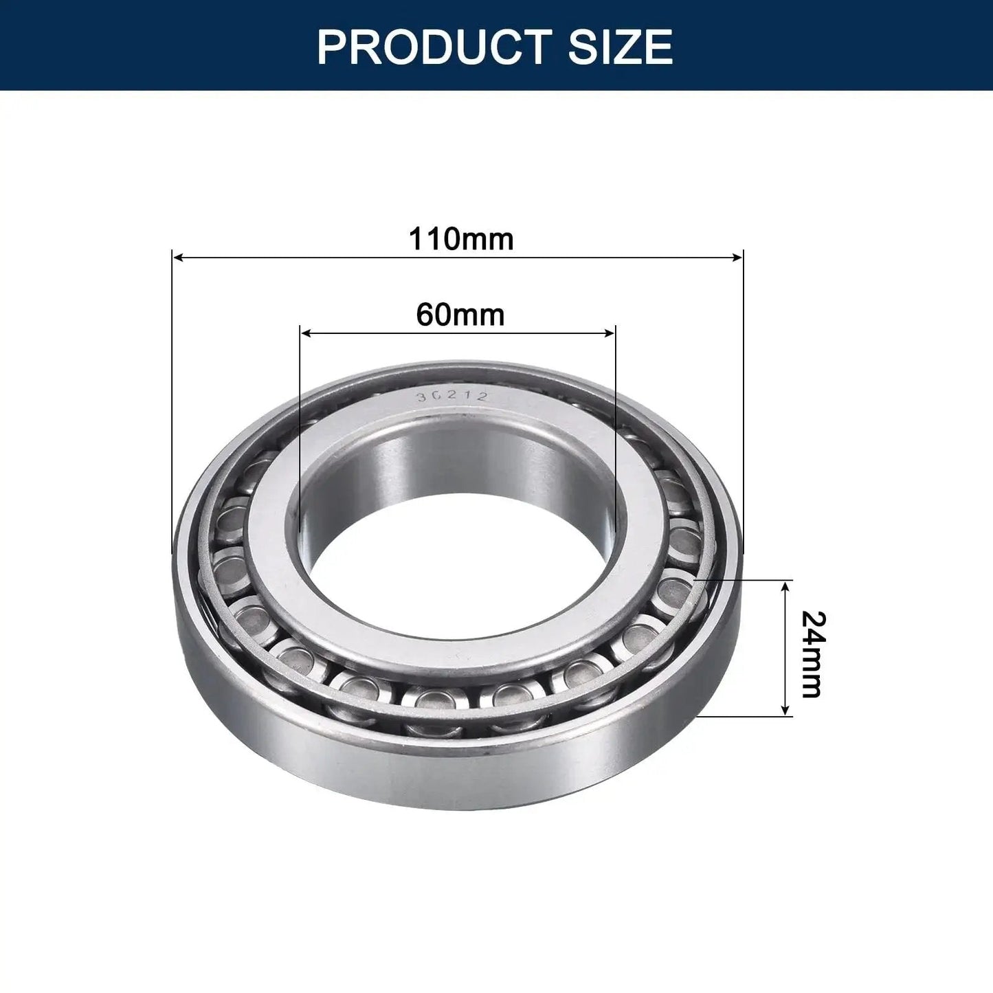 Two Pack 30212 Tapered Roller Bearing Cone And Cup Set 60 Mm Bore 110 Mm OD ABEC 3 Pre Lubed product dimensions diagram