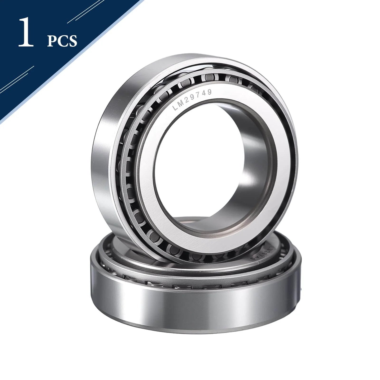 LM29749/10 Tapered Roller Bearing Cone and Cup Set, 1.5" Bore 2.5625" OD 0.71" Cup Width, Chrome Steel, ABEC-3
