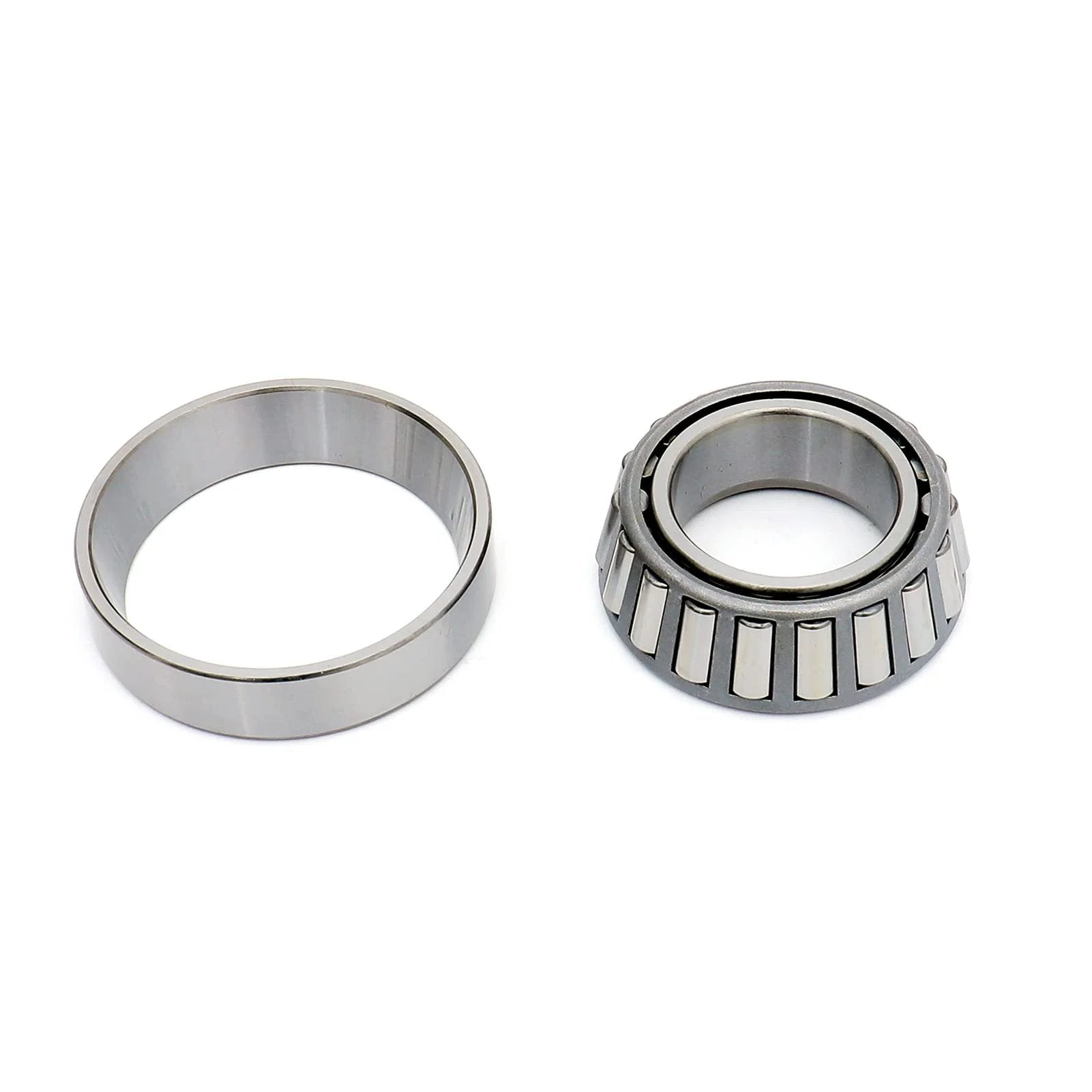 25580/25520 Tapered Roller Bearing Cup and Cone Set, Set of 4, showing individual cup and cone components, front view