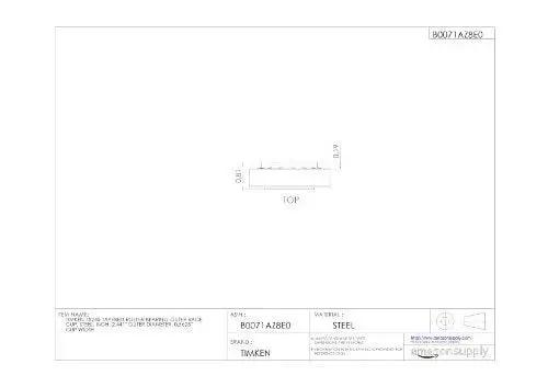 Technical drawing showing dimensions of 15245 Tapered Roller Bearing Single Cup Open Design 2.441 Inch Outer Diameter And 0.5625 Inch Width ABMA 19.2 Standard Ideal For High Load Automotive Axles Conveyors Mining And Heavy Industry Applications.