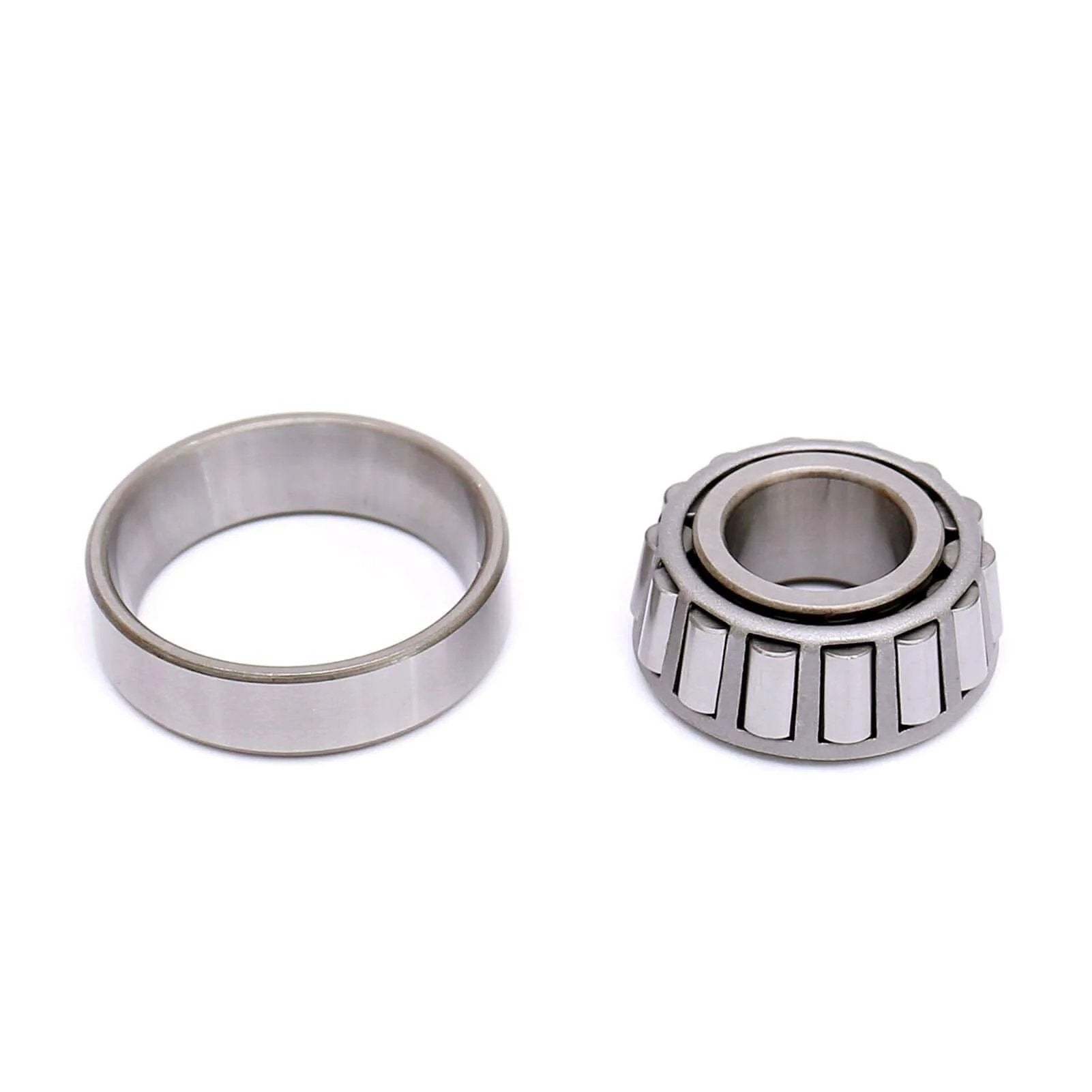 Tapered Roller Bearing LM11949 LM11910, Set of 4, showing individual components featuring metal construction for wheel hubs.