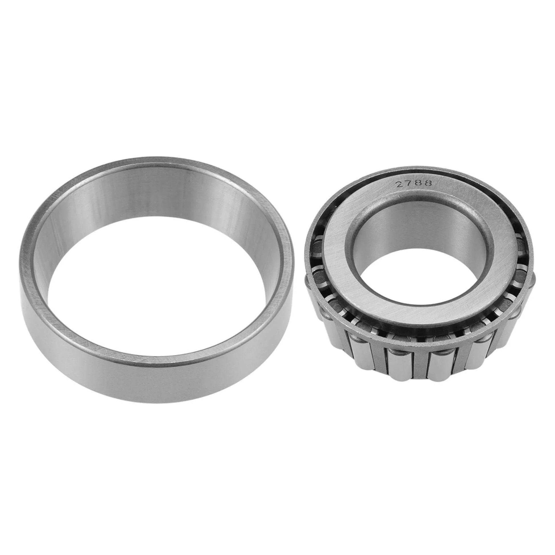 2788/2720 Tapered Roller Bearing Cone and Cup Set 1.5" Bore 3" O.D. 1.01" Width 2pcs, showing individual cone and cup parts