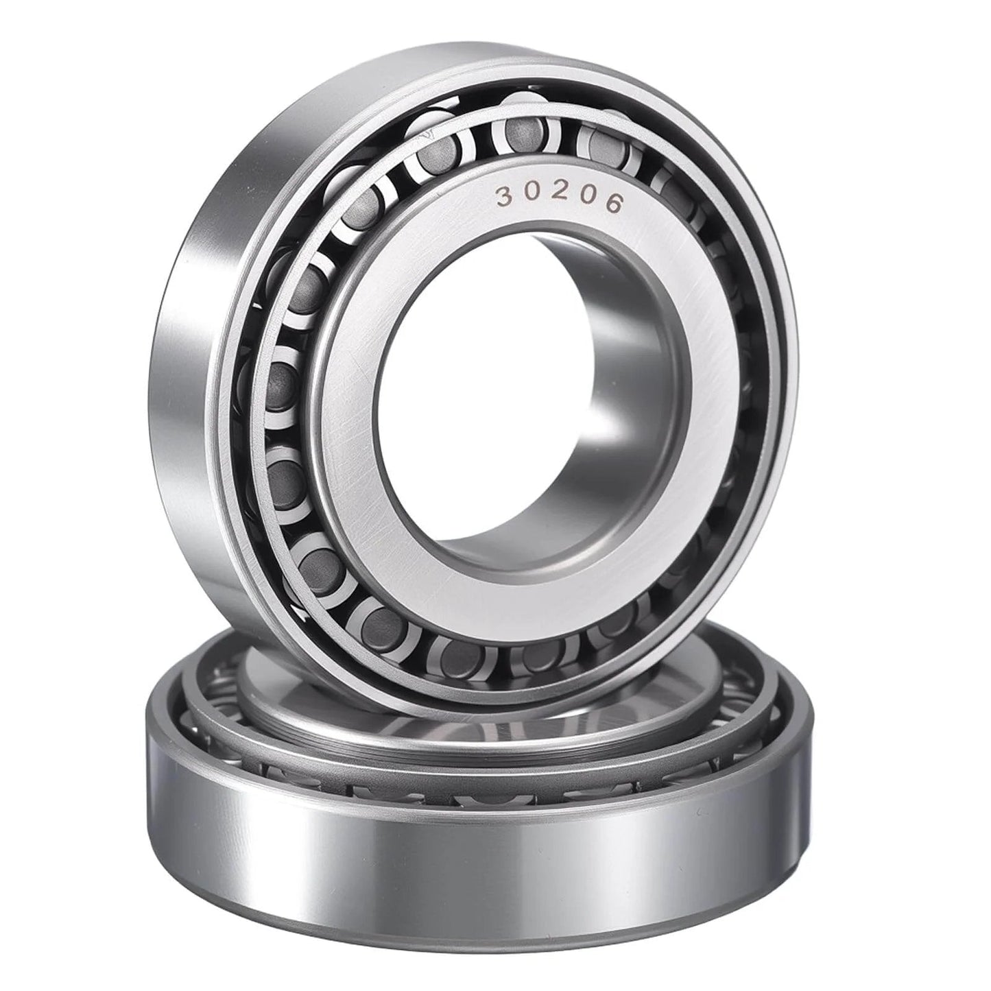 2 Pack 30206 Tapered Roller Bearing Cone and Cup Set, 30mm Bore 62mm OD 17.5mm Cup Width, Chrome Steel Wheel Bearings, ABEC-3