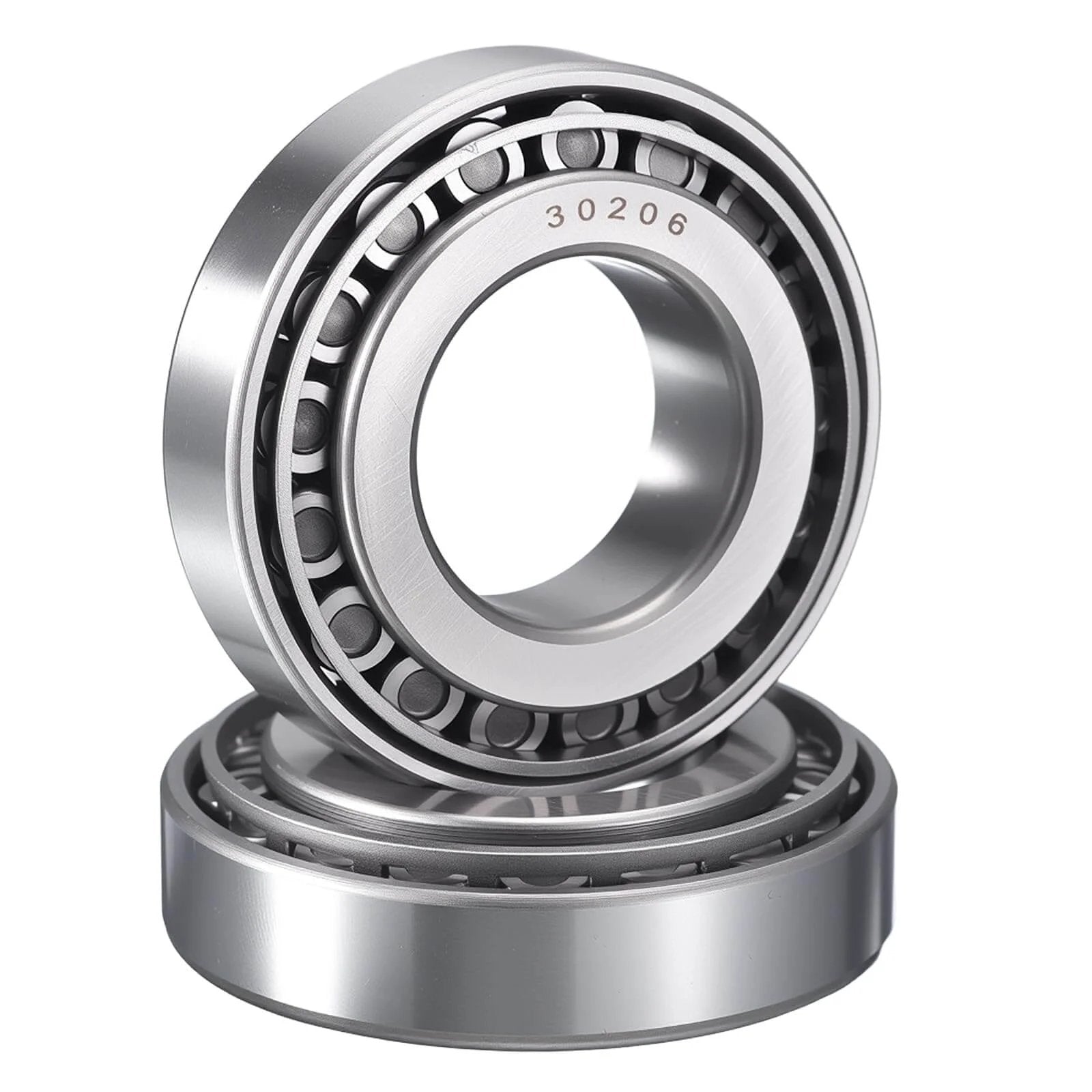 2 Pack 30206 Tapered Roller Bearing Cone and Cup Set, 30mm Bore 62mm OD 17.5mm Cup Width, Chrome Steel Wheel Bearings, ABEC-3