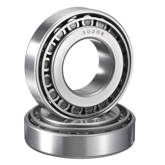 2 Pack 30206 Tapered Roller Bearing Cone and Cup Set, 30mm Bore 62mm OD 17.5mm Cup Width, Chrome Steel Wheel Bearings, ABEC-3