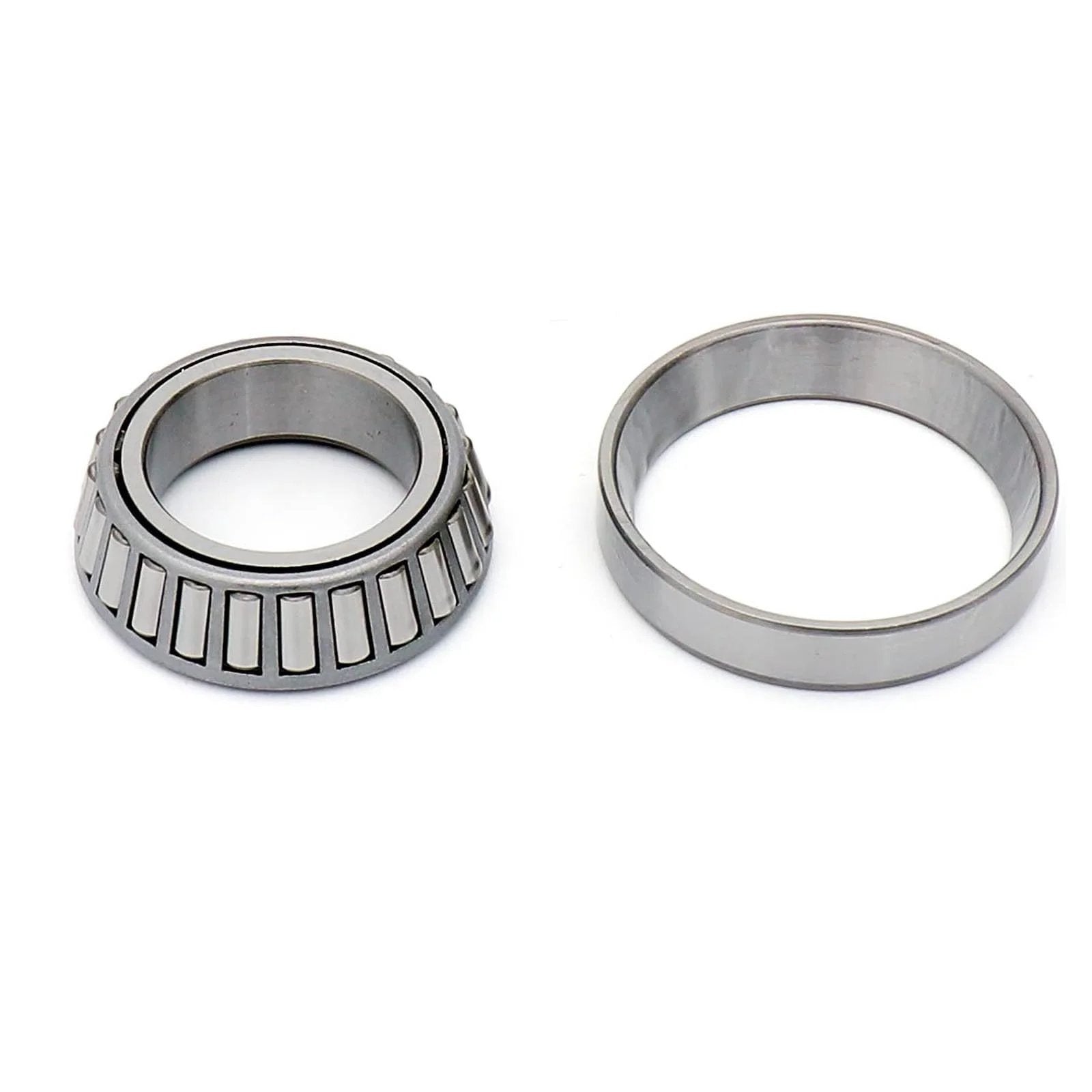 L68149 L68111 Tapered Roller Bearing Cup and Cone Set SET17, set of 2, chrome steel, front view showing roller and cup
