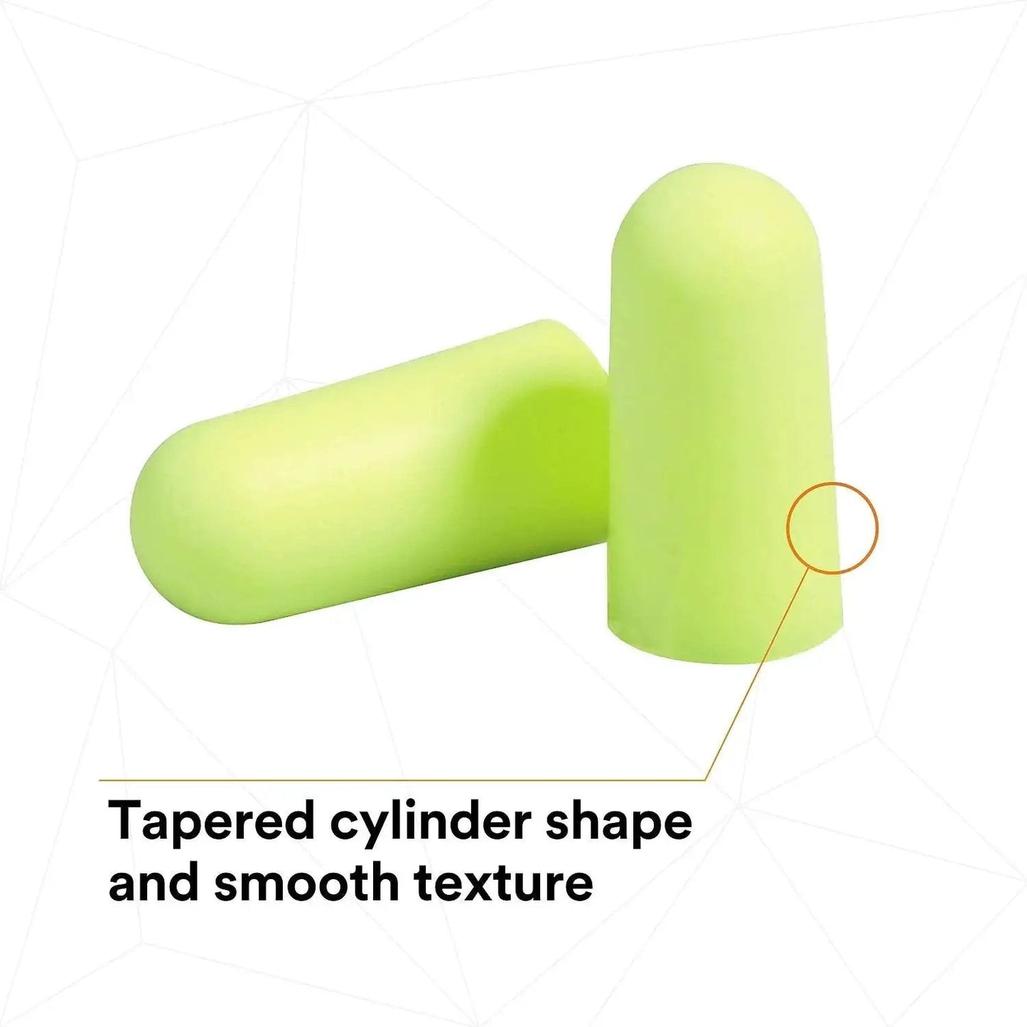 E-A-Rsoft Yellow Neons Disposable Ear Plugs Pack 200 Pairs Individually Wrapped Regular Size Uncorded With 33 dB NRR Soft