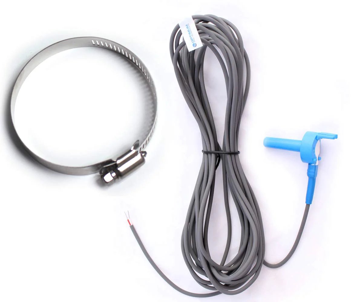 Water Air And Solar Temperature Sensor Replacement For Jandy And Zodiac AquaLink RS Compatible 7790 7791 7784 7786 7789 includes pipe clamp and cord.