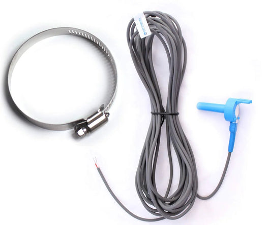 Water Air And Solar Temperature Sensor Replacement For Jandy And Zodiac AquaLink RS Compatible 7790 7791 7784 7786 7789 includes pipe clamp and cord.
