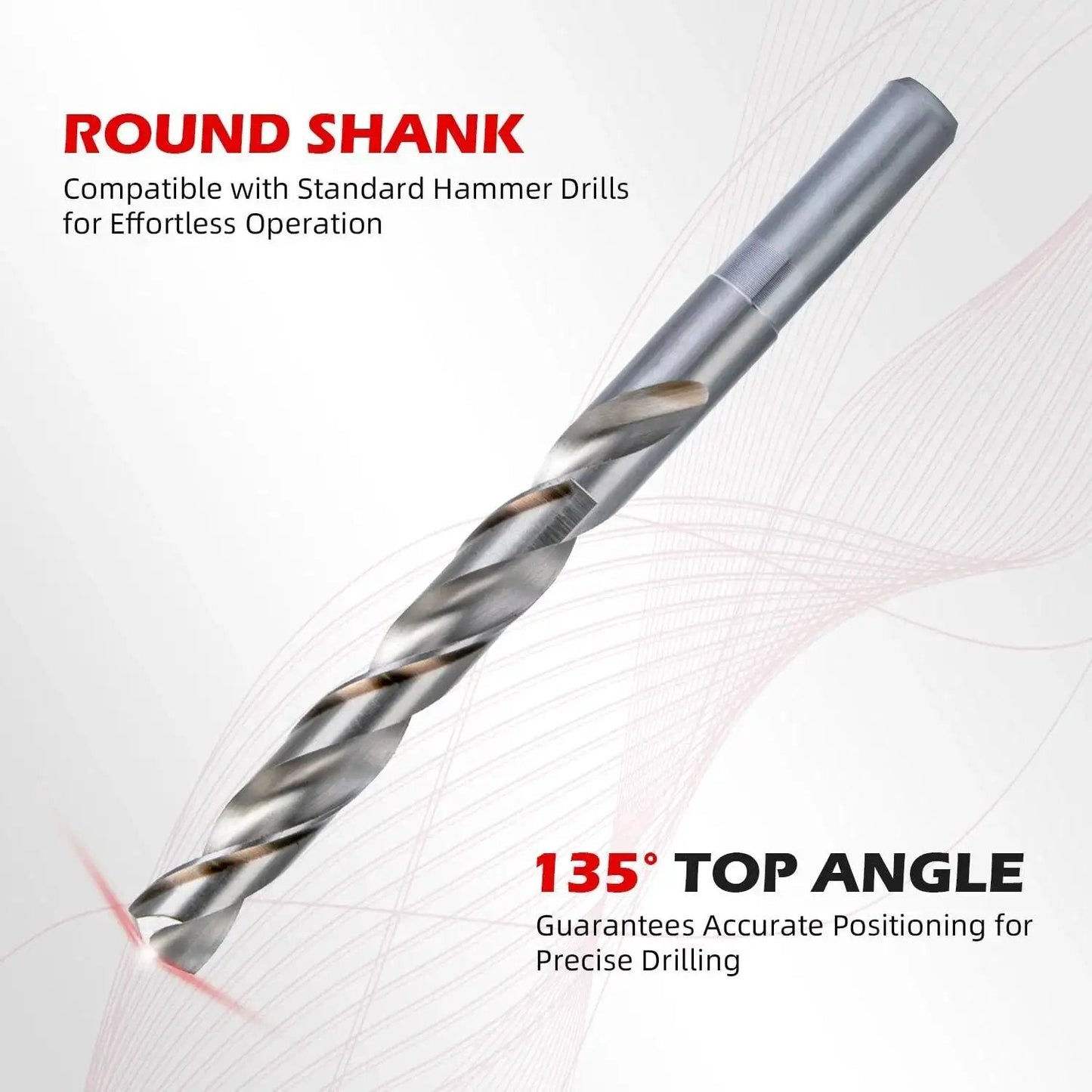 7/16-14 Inch SAE Thread Repair Kit drill bit with round shank and 135-degree top angle for accurate positioning and effortless operation