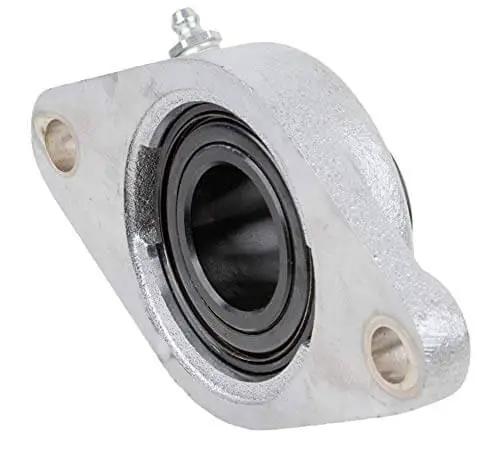Close-up view of Three Quarter Inch Flange Block Ball Bearing FX3S212EK75 with cast iron housing and sealed design for industrial use.