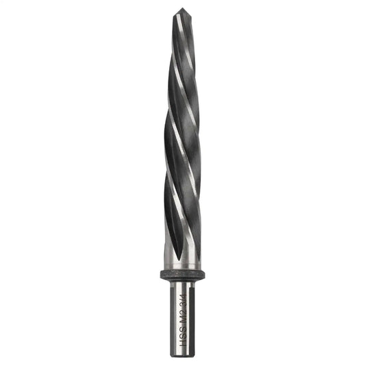 Front view of Three Quarter Inch M2 HSS Taper Chucking Reamer Drill Bit For Precision Hole Sizing And Realigning Pre Drilled Holes In Steel Alloy Aluminum Wood And Plastic Heavy Duty Pro Grade Rocaris.