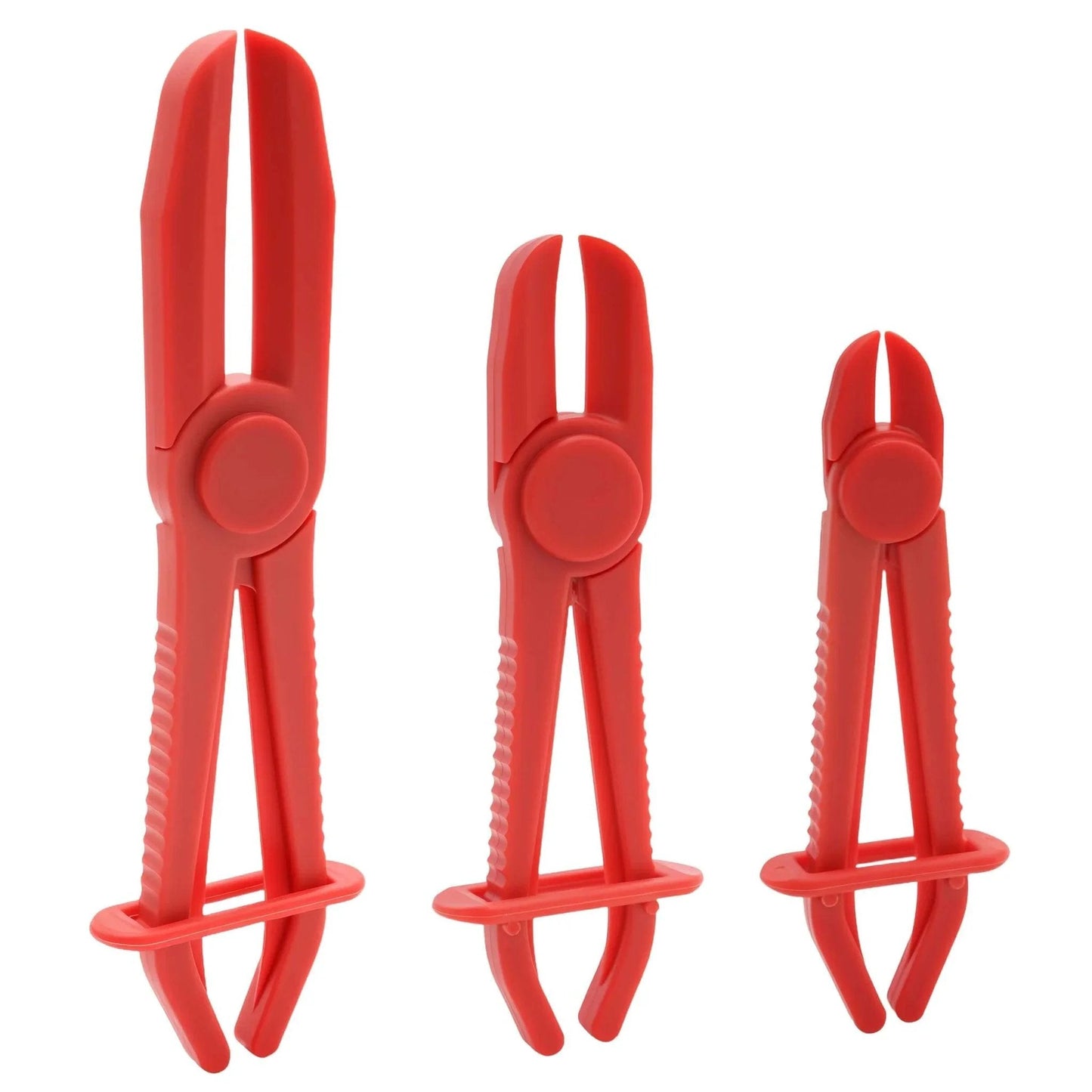 Three Size Hose Pinch Off Pliers Set Straight Clamp Pliers For Fuel Line Automotive Brake Radiator And Coolant Hoses Heat Resistant Nylon Construction