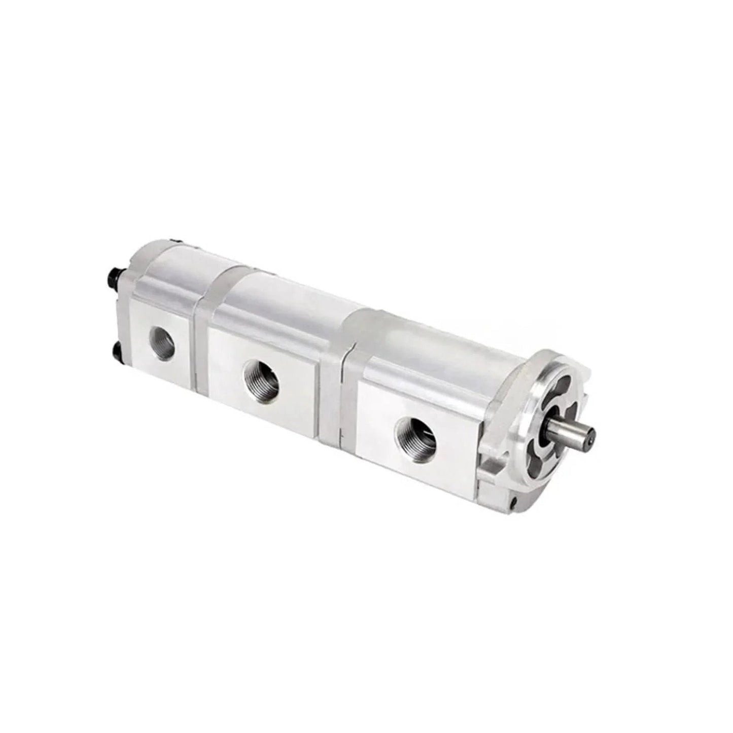 LVSEDTAL Three-Stage Pump HGP-333A-F19-19-19R with cast aluminum housing, side view of hydraulic triple gear oil pump