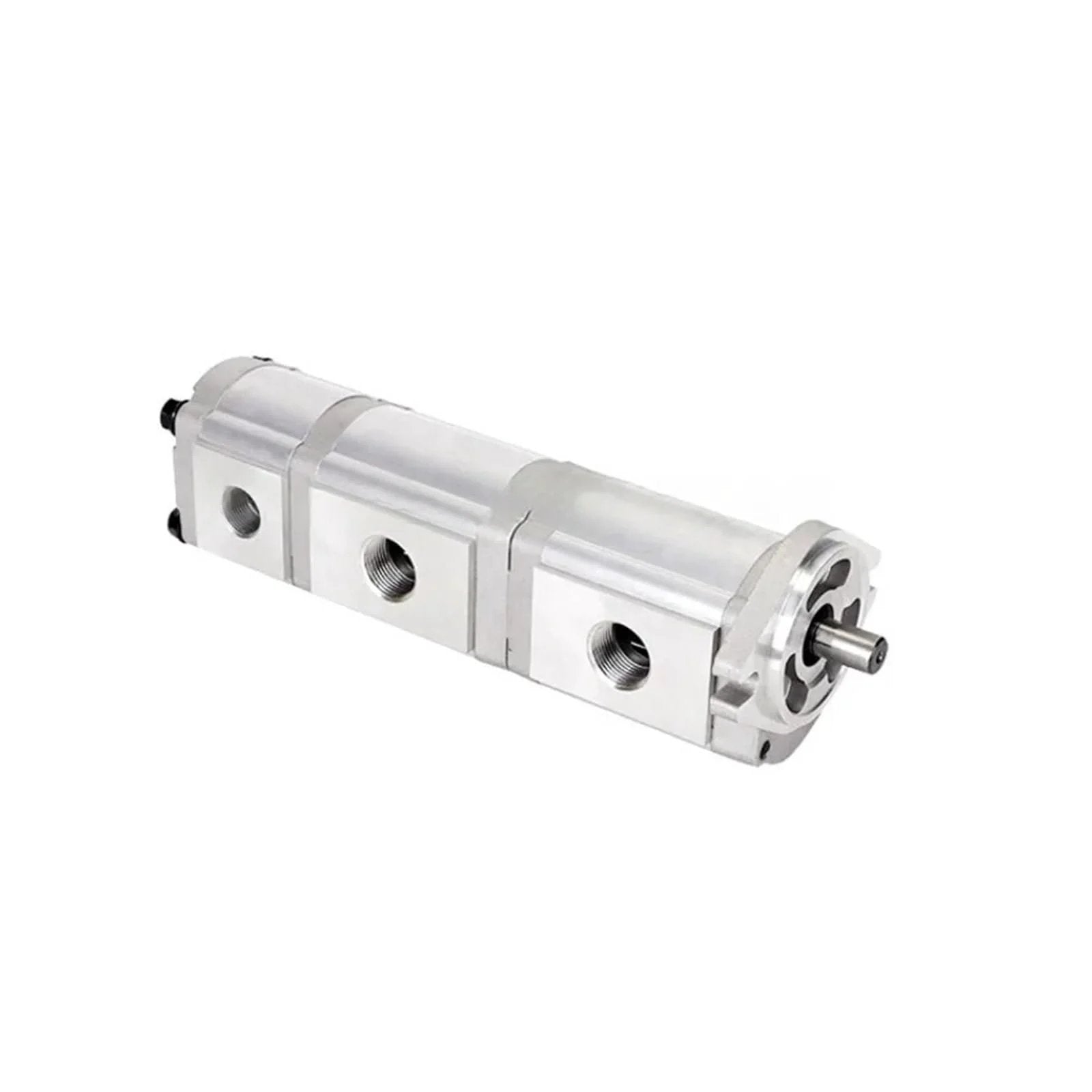 LVSEDTAL Three-Stage Pump HGP-333A-F19-19-19R with cast aluminum housing, side view of hydraulic triple gear oil pump