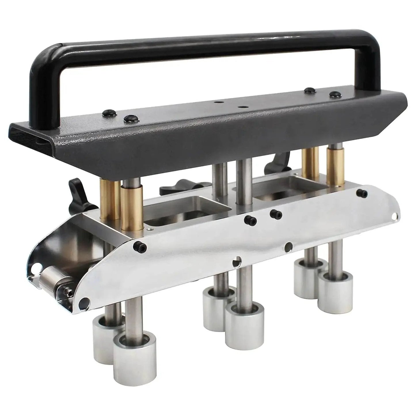 Three Station Edge Roller Bender for Sheet Metal Bending, showing V-shaped brake and bead roller capacity for roofing and metal fabrication.